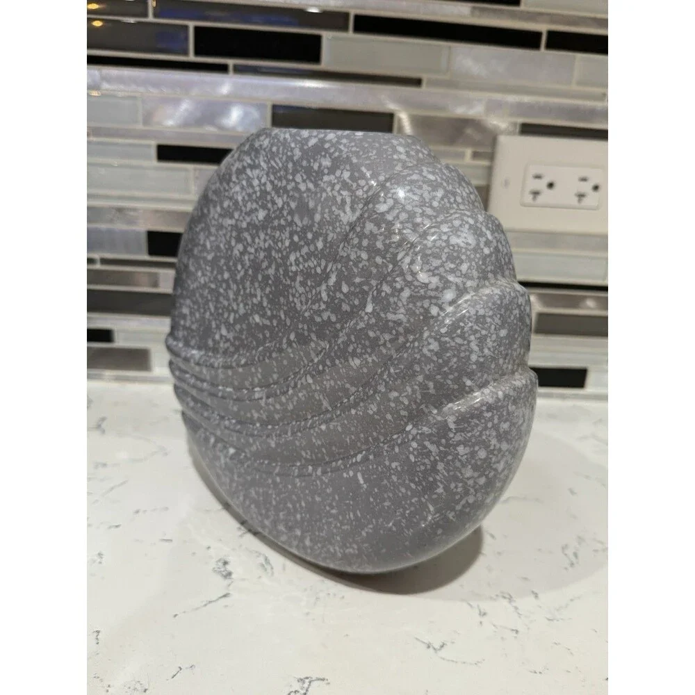 Vintage Vase Art Deco Splatter Ceramic Gray Home Decor